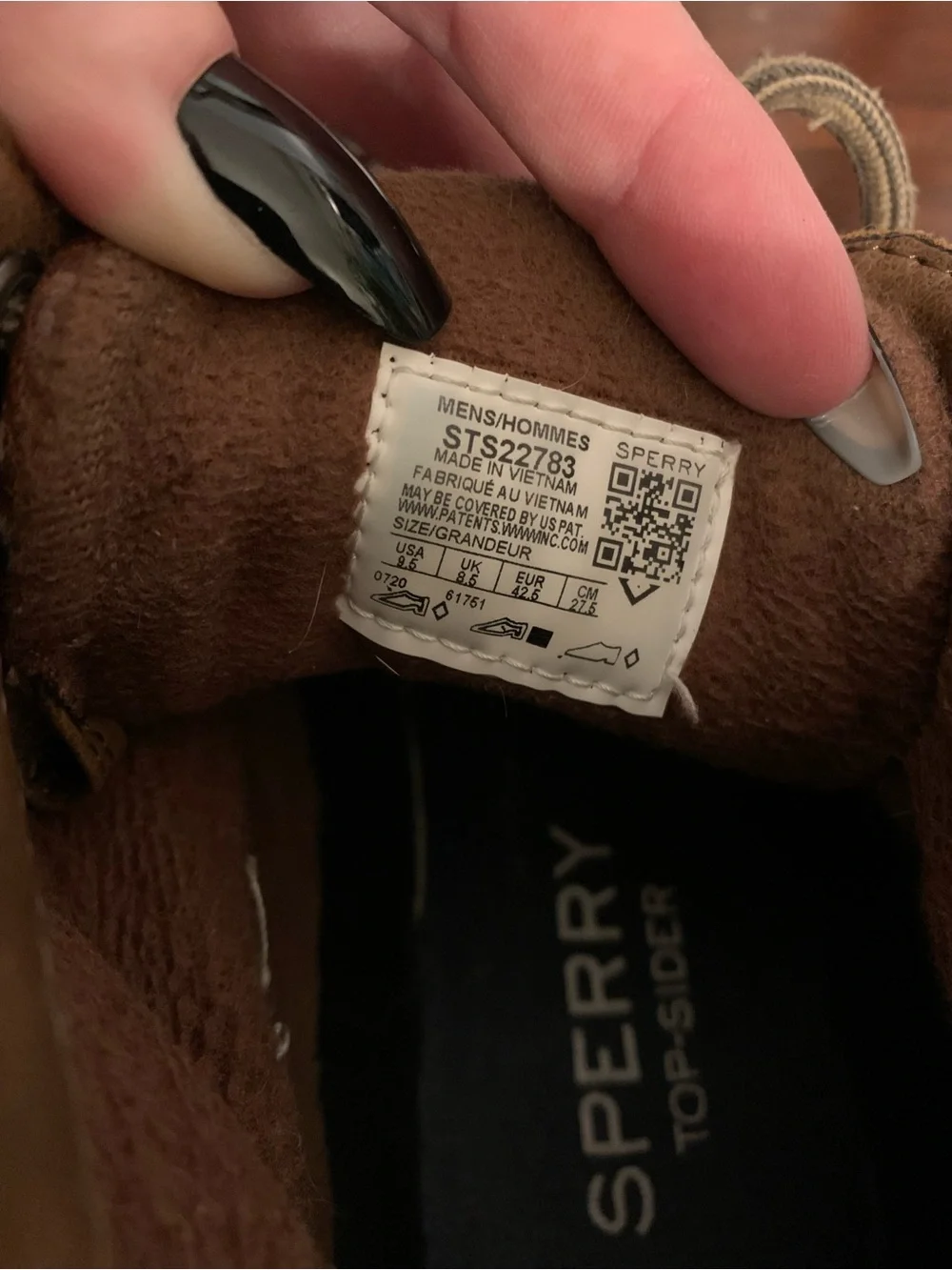 Sperry Brown Leather and Black Rubber Lace-Up Duck Boots
